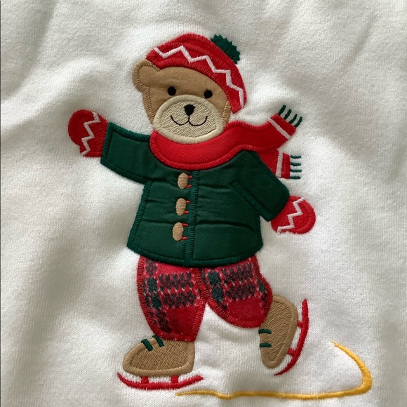 Vintage Sweatshirt with Embroidered Teddy Bear - Picture 3 of 7